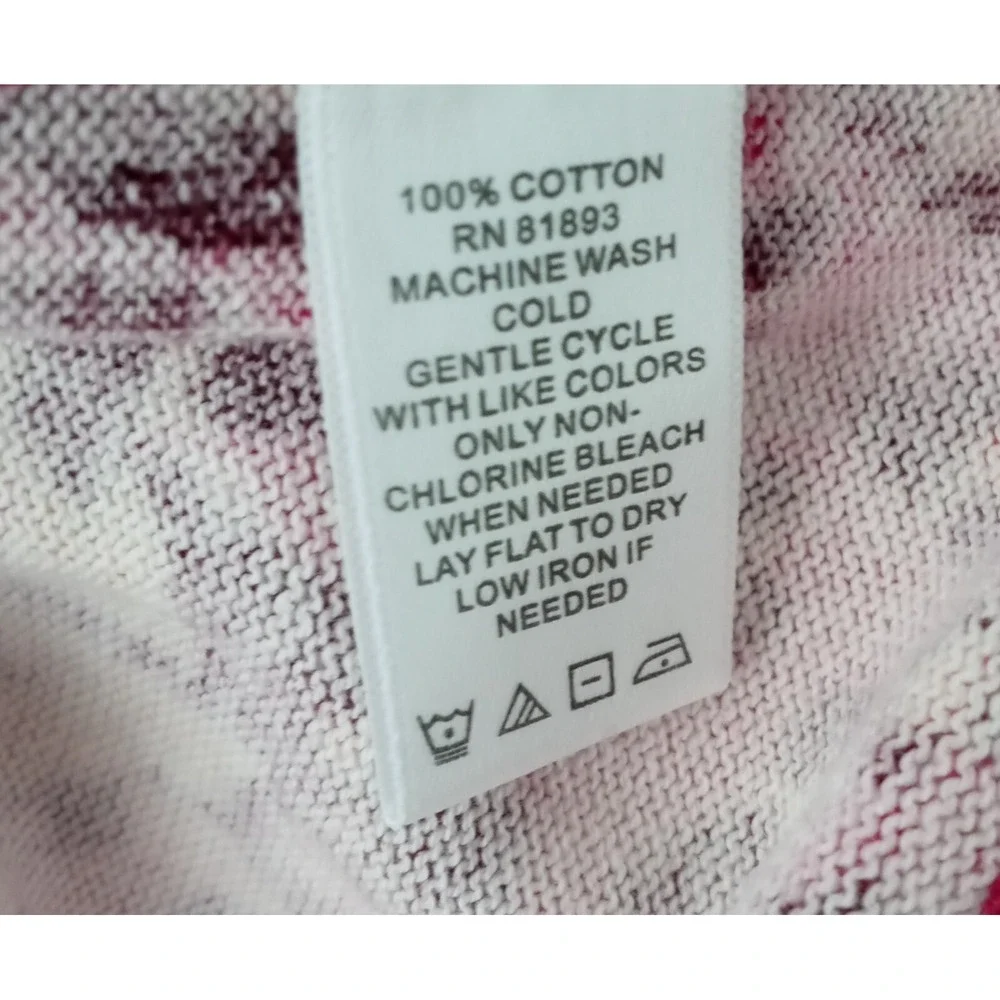 Isaac‎ Mizrahi Sweater Womens Size L Pink Floral Animal Print Cardigan Button Up